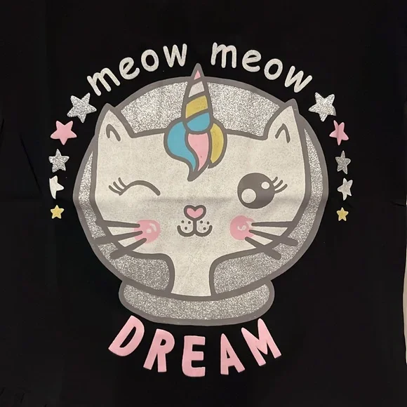 NWT Girls meow unicorn shirt Size 4-5 - Picture 2 of 5